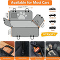 Car Seat Cover for Back Seat Hammock Style with Mesh Window Grey